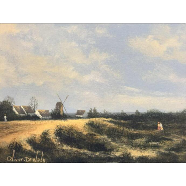 Olivier De Nato « Lovely landschap » painting oil on panel