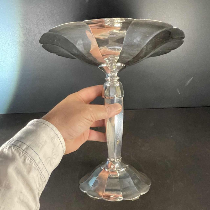 SUE & MARE pour GALLIA ( CHRISTOFLE ) Coupe Art De´co Me´tal Argente´, 1921