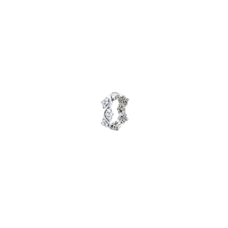 Bague en or blanc avec diamants