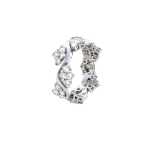 Bague en or blanc avec diamants