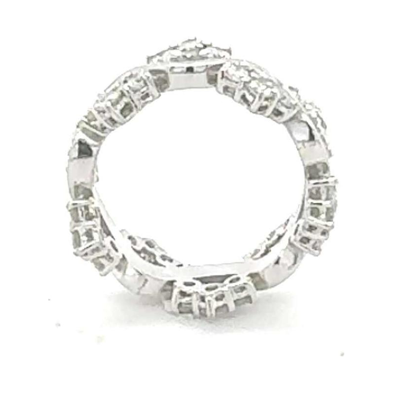 White gold ring with diamonds