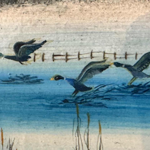 Danielle MOLINA "Winterlandschap met eenden" olieverf op doek