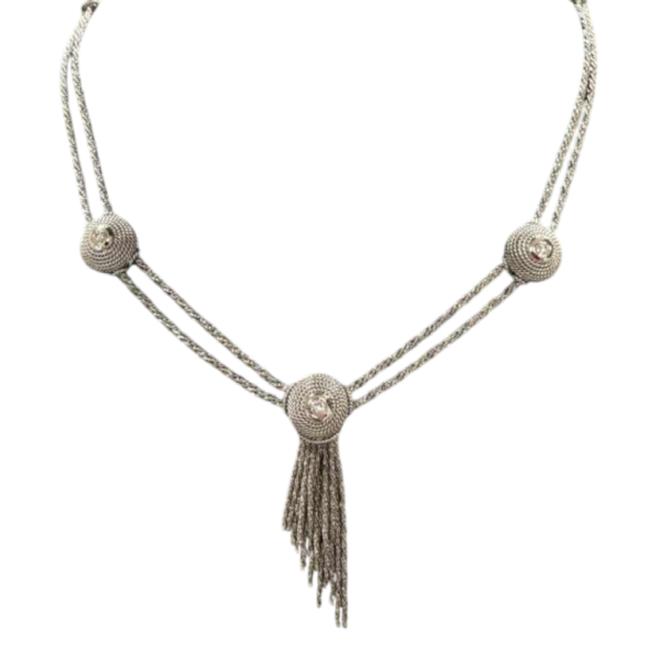 Witgouden ketting met diamanten van Harpos