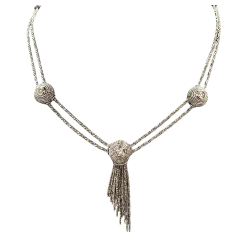 Witgouden ketting met diamanten van Harpos