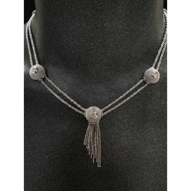 White gold necklace with diamonds by Harpos