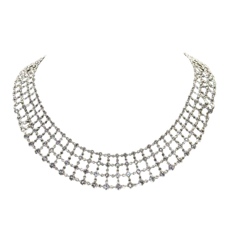 Set (necklace & bracelet), white gold and sapphires by Roberto Coin