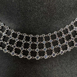 Set (necklace & bracelet), white gold and sapphires by Roberto Coin