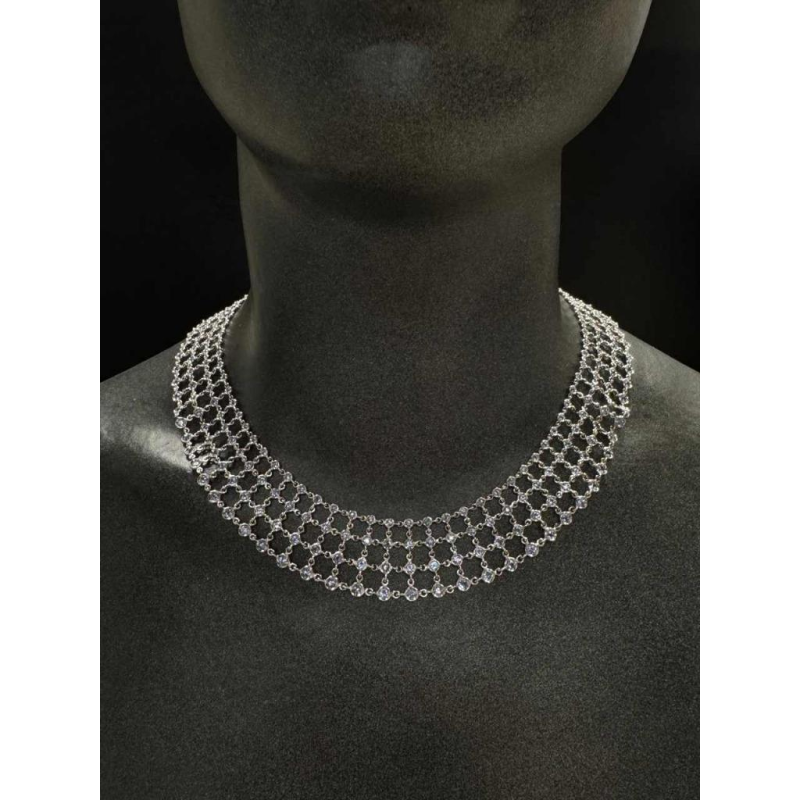 Set (collier & armband), witgoud en saffieren van Roberto Coin