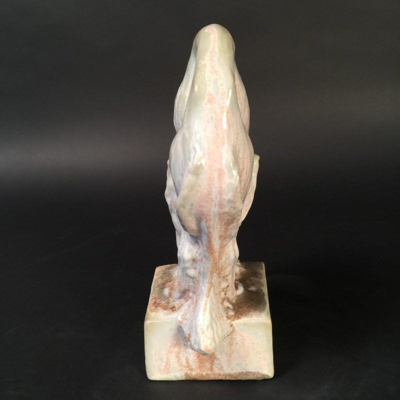 Domien Ingels & Roger Guérin - Art Deco "Greyhound Borzoi sculptuur" van keramisch steengoed