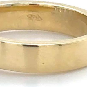 Bague en or bicolore sertie de cinq diamants en taille "émeraude"