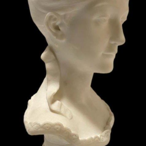 Italian marble bust Young Woman V. Vietti