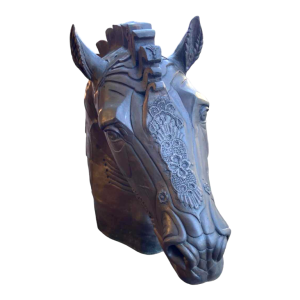 Bronzen paardenhoofd door Daniel Monic