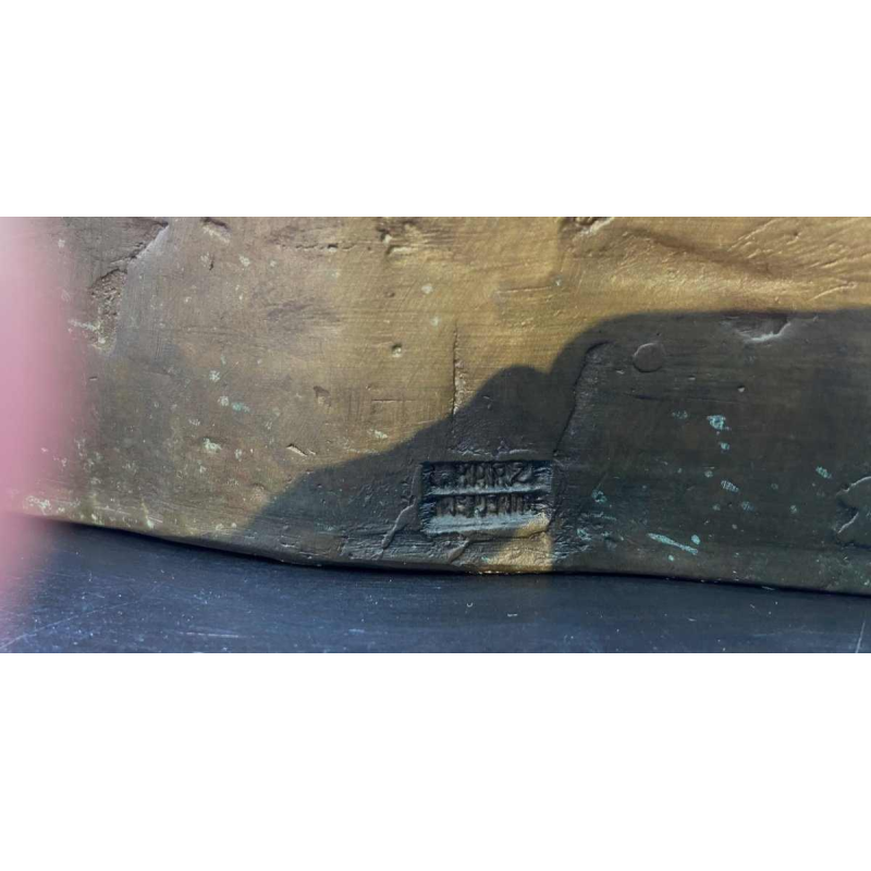 Bronze horse head by Daniel Monic