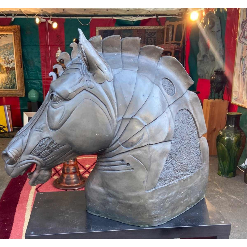 Tête de cheval en bronze de Daniel Monic
