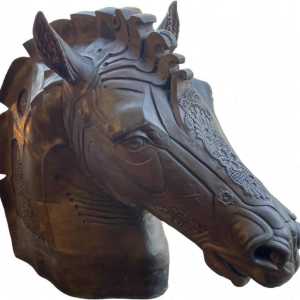 Bronze horse head by Daniel Monic