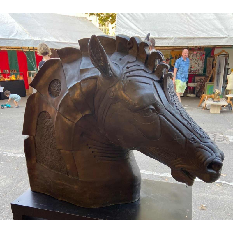 Tête de cheval en bronze de Daniel Monic