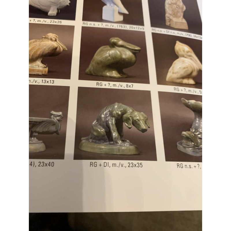 DOMIEN INGELS & ROGER GUERIN, Sculpture Hunting Dog Braque, Stoneware Bouffioulx 1920s