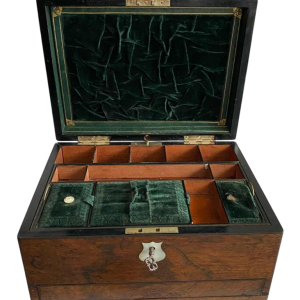 Boîte / coffret à bijoux en palissandre d'époque victorienne, Royaume-Uni XIXe s