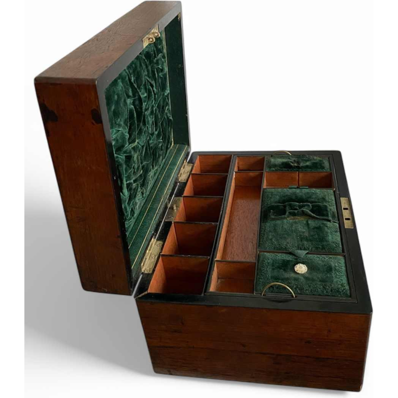 Boîte / coffret à bijoux en palissandre d'époque victorienne, Royaume-Uni XIXe s