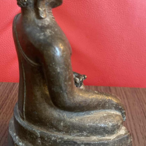 Bouddha assis en bronze patiné, Birmanie XIXe s