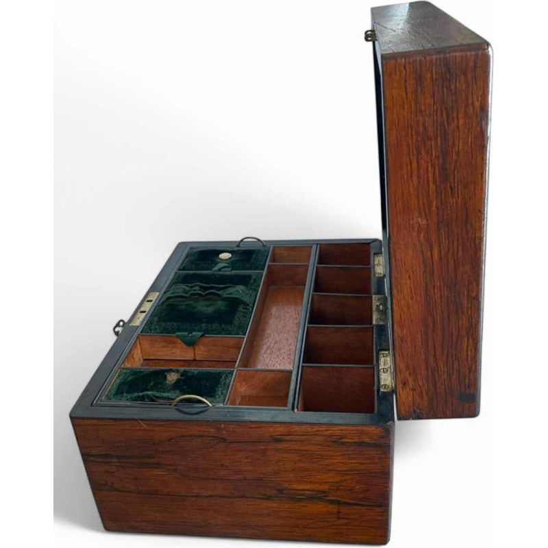 Boîte / coffret à bijoux en palissandre d'époque victorienne, Royaume-Uni XIXe s