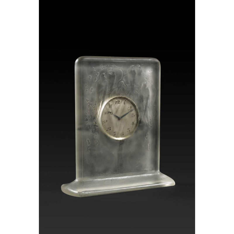 RENE LALIQUE, eight-day clock "FOUR PARROT"' (1920)