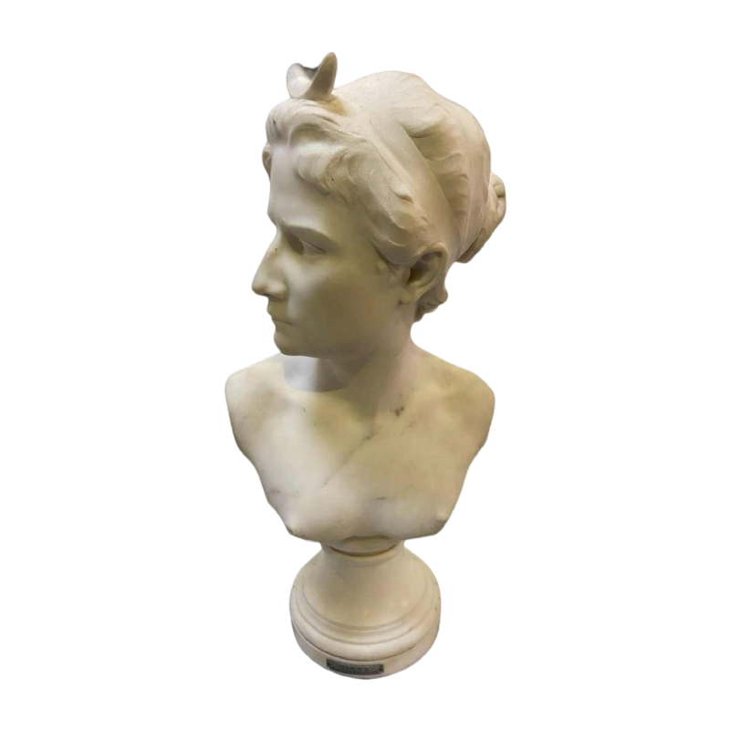 Marble bust of Diana by Alphonse Van Beurden 1896