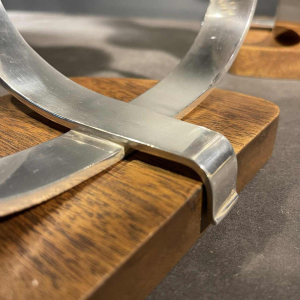 Wiskemann Zilverwerk, Paar Art Deco Kandelaars Metaal Zilver Metaal, ca 1930