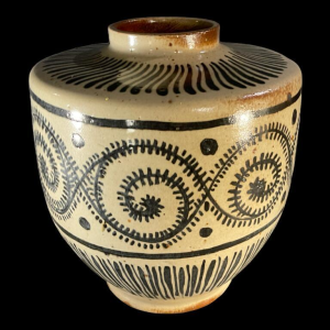 PIERRE PAULUS, Large Art Deco African vase, Bouffioulx stoneware ca 1930