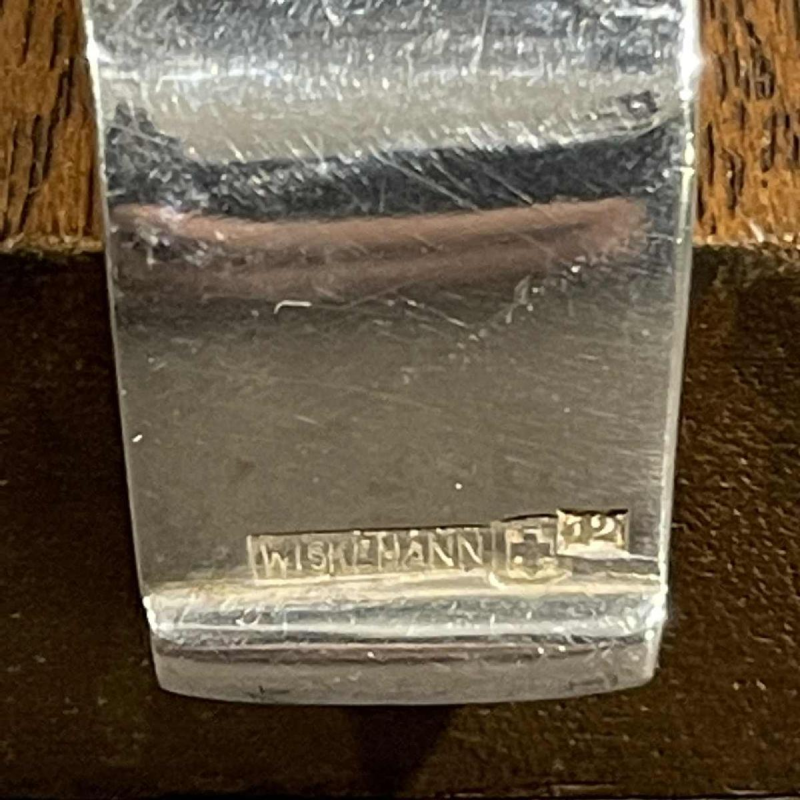 Orfe`vrerie Wiskemann, Paire de Bourgeoirs CandeÂ´labres Art DeÂ´co MeÂ´tal ArgentÃ©