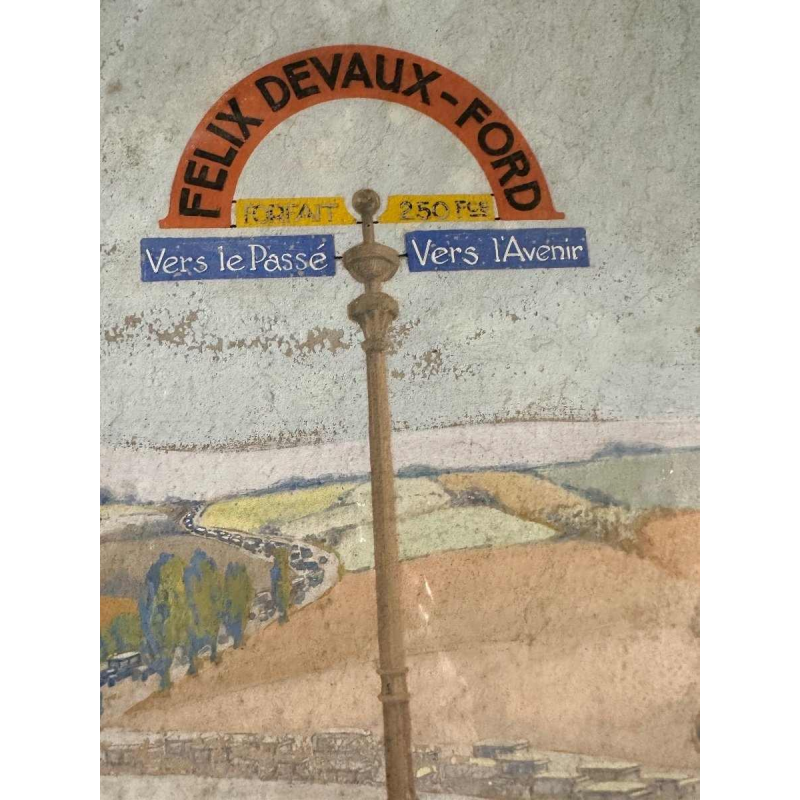 Sterne Stevens, project Ford auto's Carrosserie Devaux Bruxelles et Lux, aquarel op papier