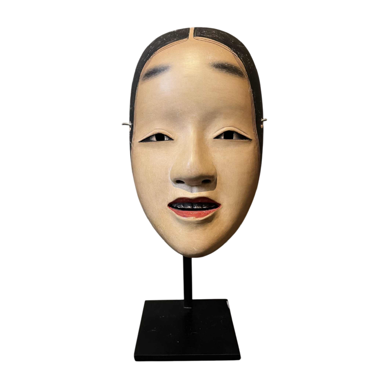 Noh masker, "zo onna" getekend tashibana yoshitaka saku
