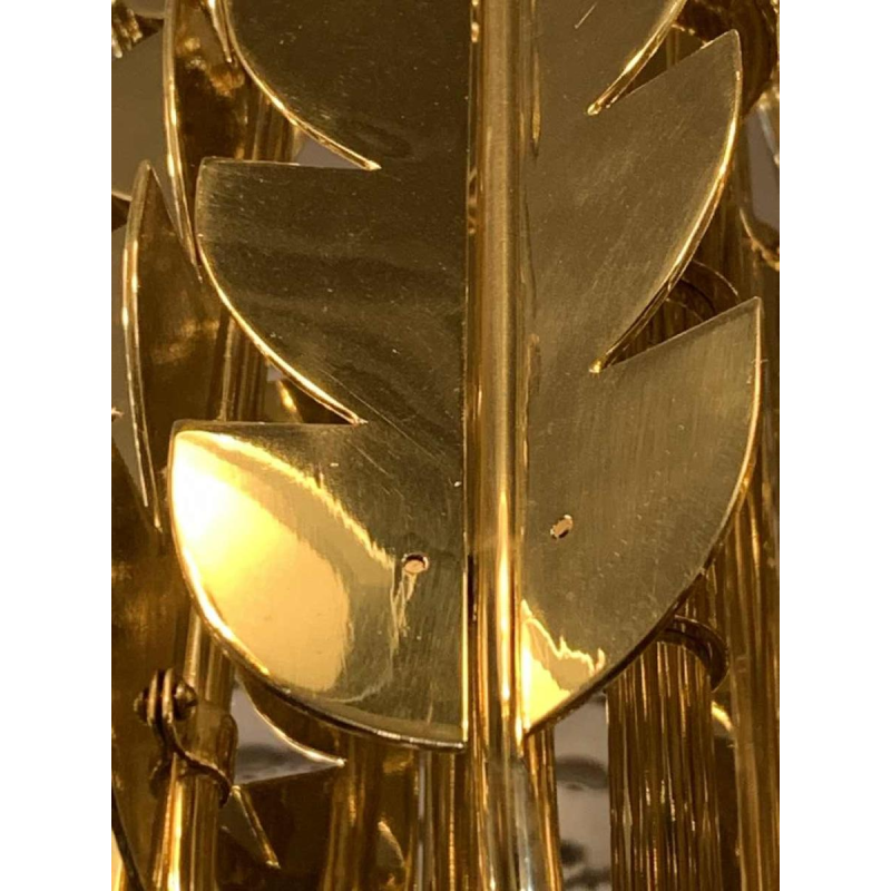 GIO PONTI voor EMILIO LANCIA (toegeschreven aan), Art Deco messing kroonluchter