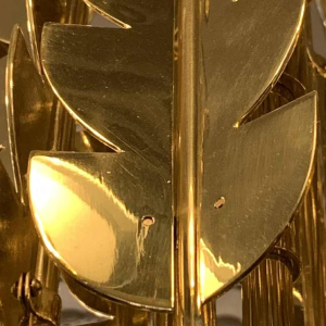 GIO PONTI voor EMILIO LANCIA (toegeschreven aan), Art Deco messing kroonluchter