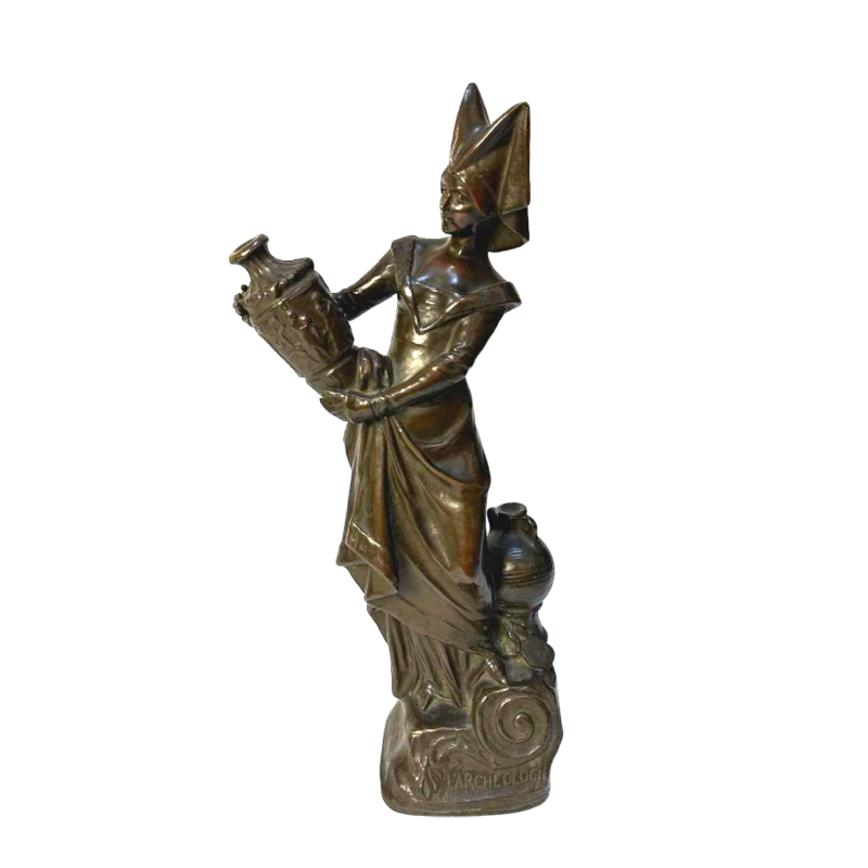 Amédée Charron "The archaeological expert" bronze sculpture