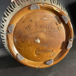 PIERRE PAULUS, Important vase africaniste Art De´co, gre`s de Bouffioulx ca 1930