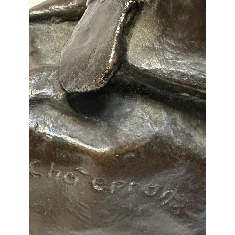 Amédée Charron "The archaeological expert" bronze sculpture