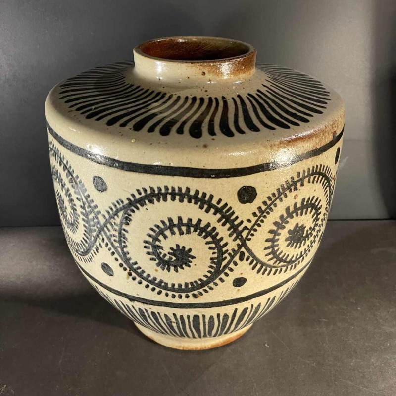 PIERRE PAULUS, Important vase africaniste Art De´co, gre`s de Bouffioulx ca 1930