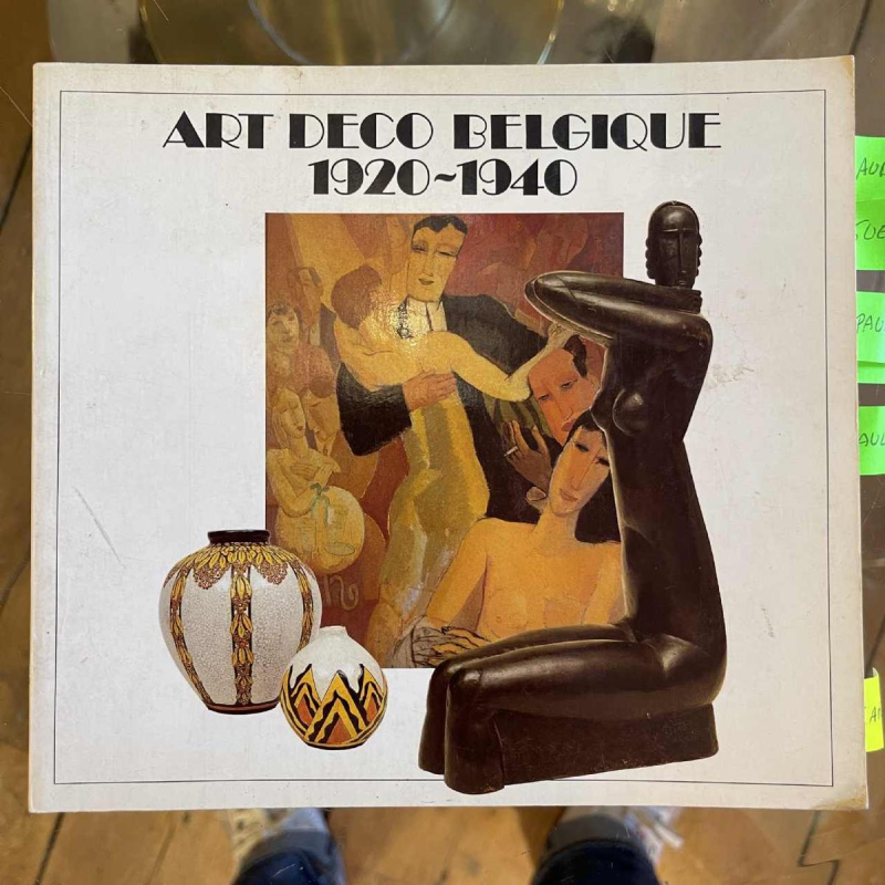 PIERRE PAULUS, Grote Afrikaanse Art Deco vaas, Bouffioulx steengoed ca 1930