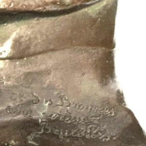 Amédée Charron "L'expert en archéologie" sculpture en bronze