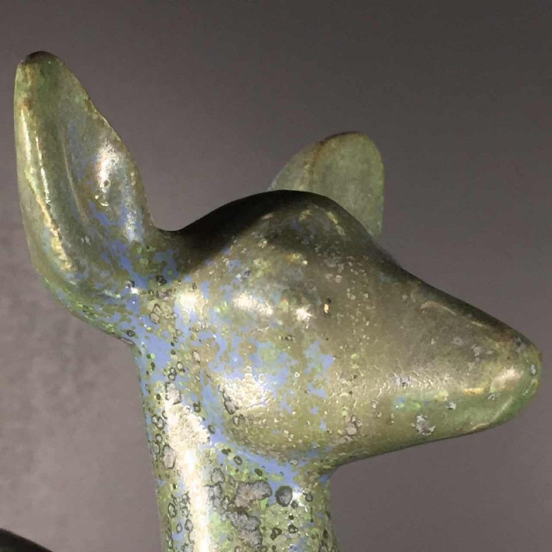 Thierry Van Rijswijck for Roger Guérin, Art Deco Stoneware Animal sculpture, Fawn / Doe, 1925s