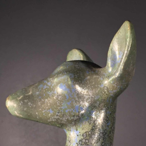 Thierry Van Rijswijck for Roger Guérin, Art Deco Stoneware Animal sculpture, Fawn / Doe, 1925s