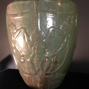 ROGER GUERIN, N° 761 APEN gestileerde Art Deco Vaas, Grès de Bouffioulx, 1930