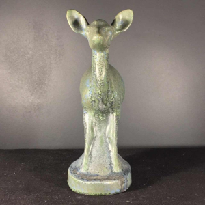 Thierry Van Rijswijck for Roger Guérin, Art Deco Stoneware Animal sculpture, Fawn / Doe, 1925s