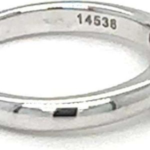 Drieluik ring, witgoud en diamant