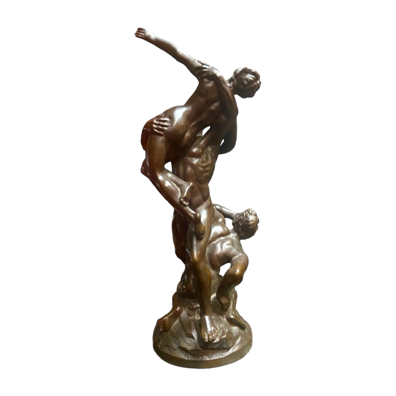 Sculptuur Ontvoering van de Sabijnse vrouwen bronzen reductie van het model door Jean De Bologne