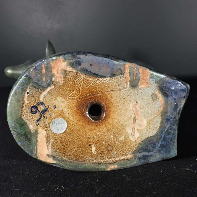 Thierry Van Rijswijck for Roger Guérin, Art Deco Stoneware Animal sculpture, Fawn / Doe, 1925s