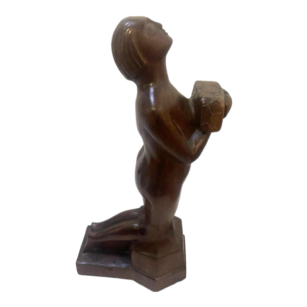 Symbolist sculpture by Félix Van Cuyck Belgian school