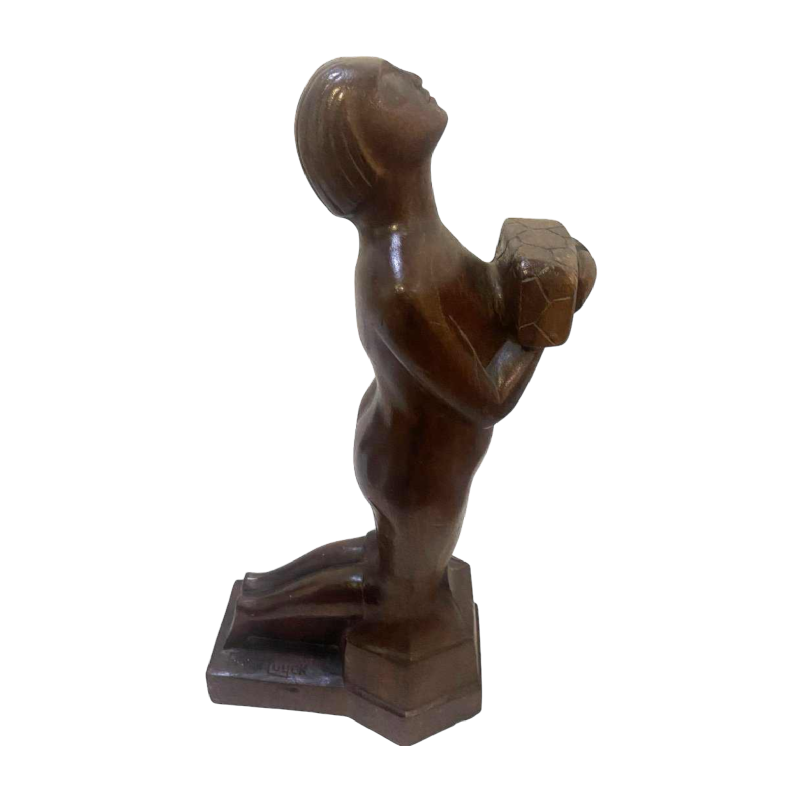 Symbolist sculpture by Félix Van Cuyck Belgian school