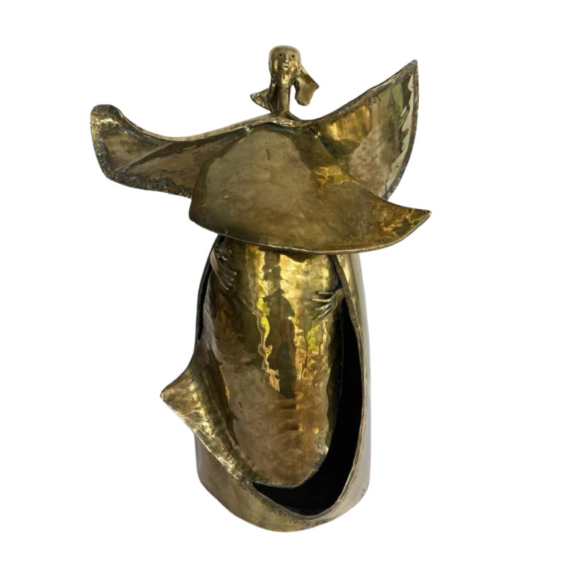 Jean Morgan, sculpture contemporaine en bronze, 1978